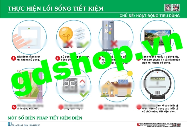 Bộ tranh về thực hiện lối sống tiết kiệm
