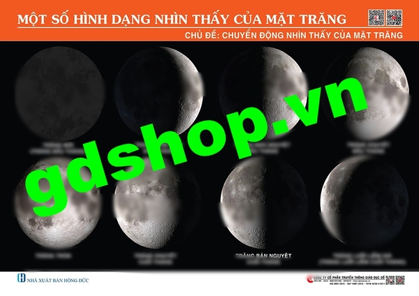 Một số hình dạng nhìn thấy của Mặt Trăng