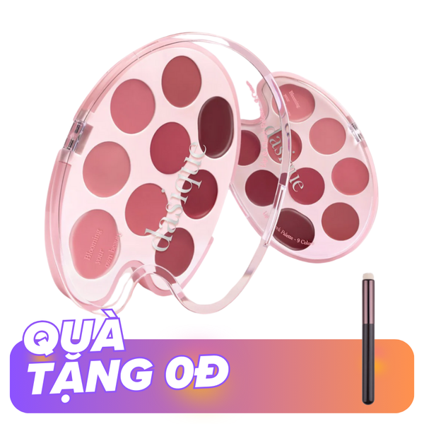 Bảng Son Và Má Hồng Kem 9 Ô Dasique Mood Painting Lip & Cheek 6g