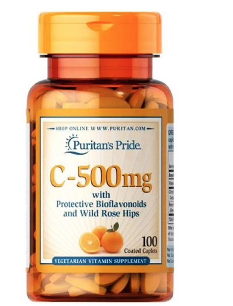 Viên uống bổ sung Vitamin C 500MG Bioflavonoids & Rose Hips 100v