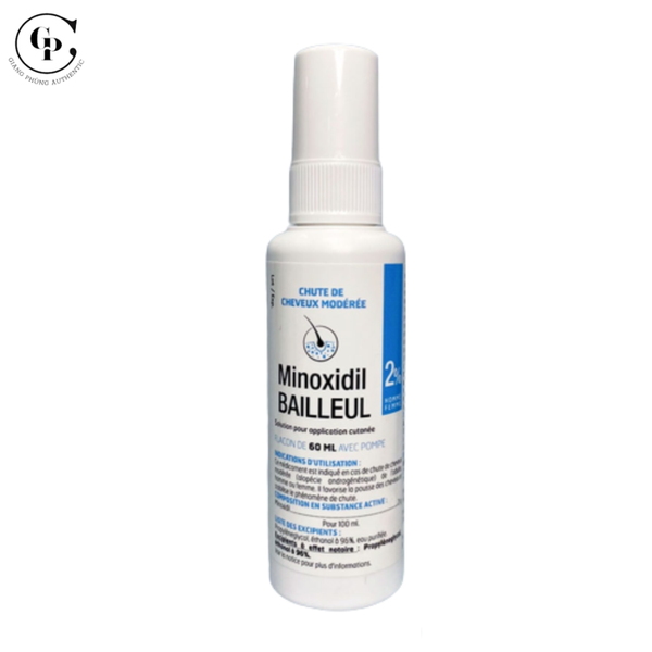 Xịt mọc tóc Minoxidil 2% Bailleul Pháp - 60ml