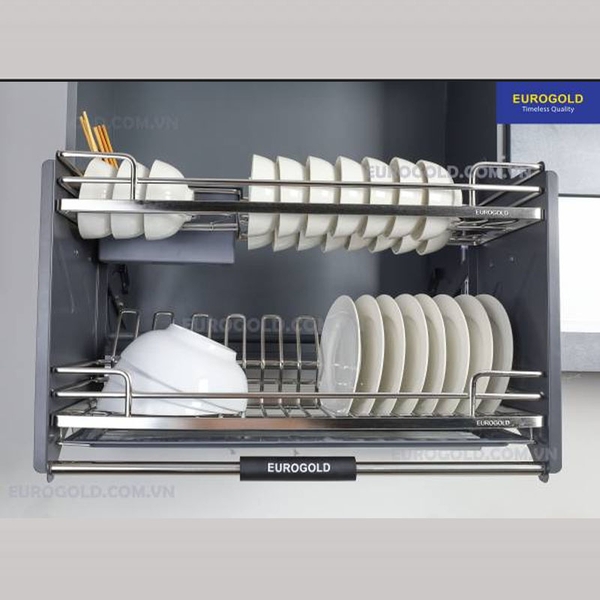 Giá bát đĩa nâng hạ inox 304 nan Oval EPV9060Pro