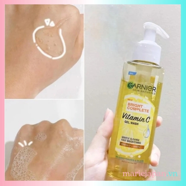 Hướng dẫn sử dụng gel rửa mặt Garnier vitamin C