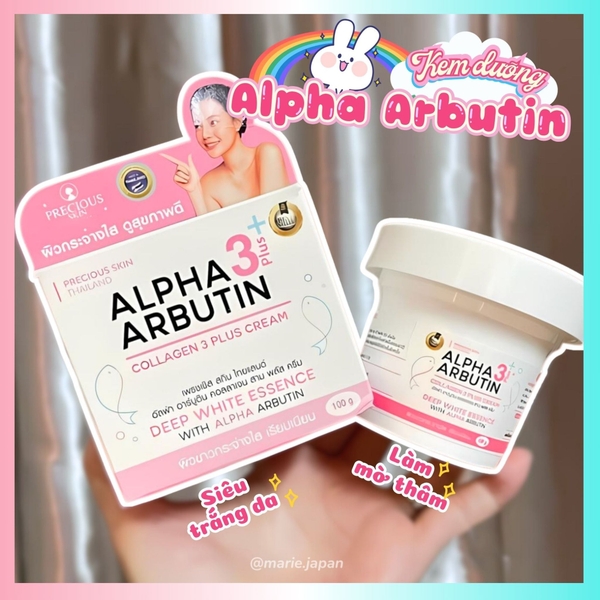 Thông tin sản phẩm kem dưỡng trắng da body Alpha Arbutin