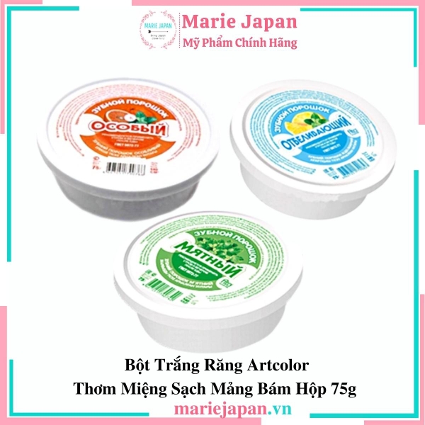 Bột Trắng Răng Artcolor Thơm Miệng Sạch Mảng Bám Hộp 75g