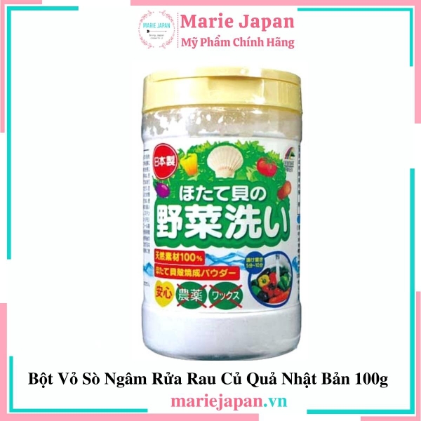 Bột Vỏ Sò Ngâm Rửa Rau Củ Quả Nhật Bản 100g