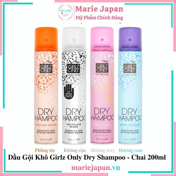 Dầu Gội Khô Girlz Only Dry Shampoo 200ML