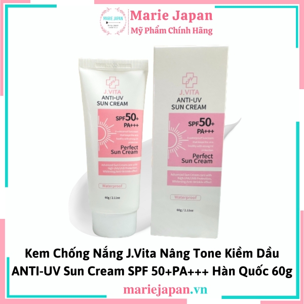 Kem Chống Nắng J.Vita ANTI-UV Sun Cream SPF 50+PA+++ Hàn Quốc 60g