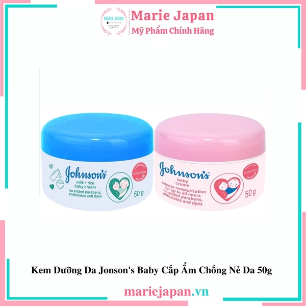 Kem Dưỡng Johnsons Baby Cream -  HỒNG Hũ 50g