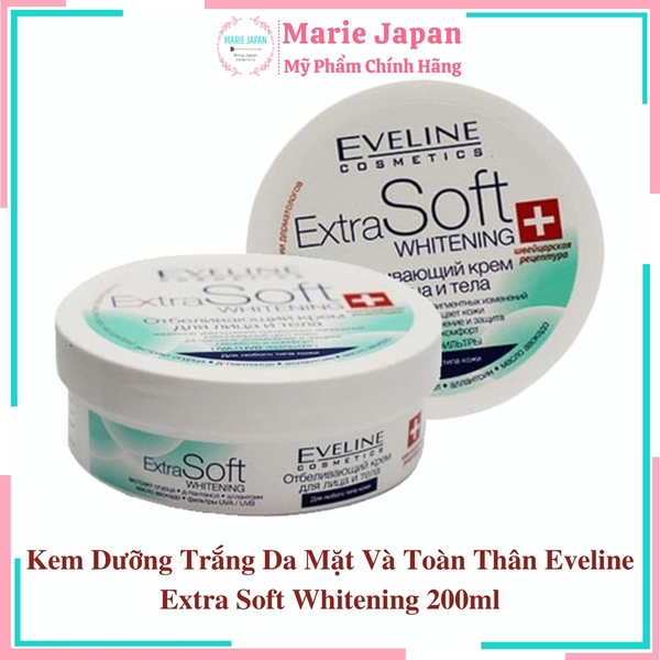 Kem Dưỡng Eveline Extra Soft Whitening Hũ 200ml