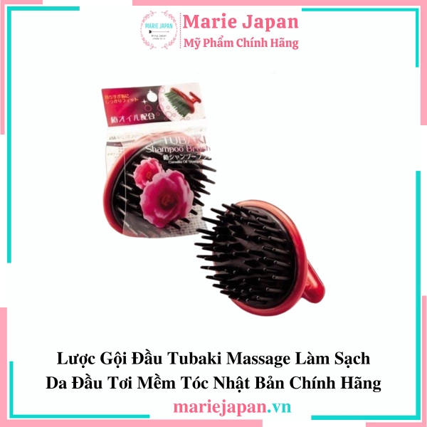 Lược Gội Đầu Tubaki Massage Làm Sạch Da Đầu Tơi Tóc Nhật Bản