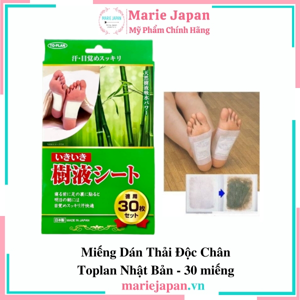 Miếng Dán Thải Độc Chân Toplan Nhật Bản - 30 miếng