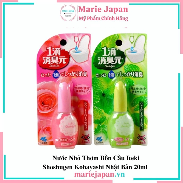 Nước Nhỏ Thơm Bồn Cầu Iteki Shoshugen Kobayashi - HỒNG HOA HỒNG Chai 20ml