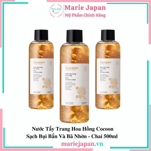 Nước Tẩy Trang Hoa Hồng Cocoon Sạch Bụi Bẩn Và Bã Nhờn Chai 500ml