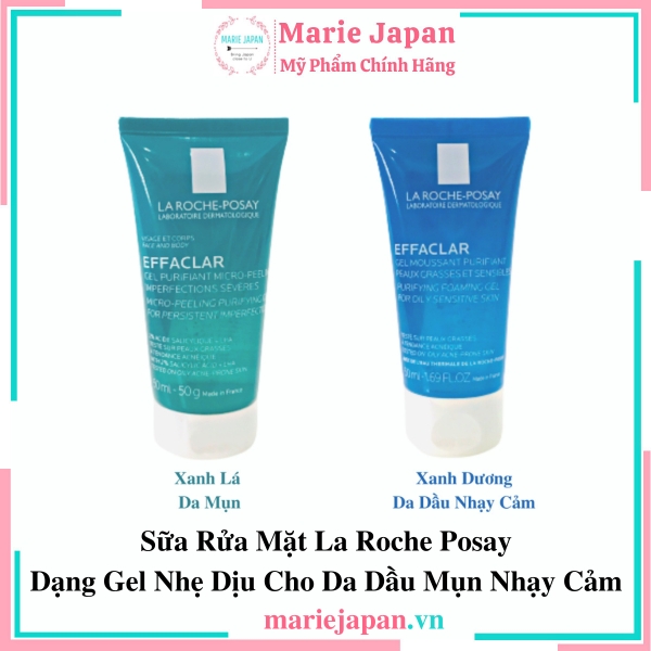 Sữa Rửa Mặt La Roche Posay Dạng Gel Nhẹ Dịu Cho Da Dầu Mụn Nhạy Cảm