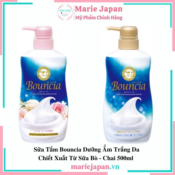 Sữa Tắm Bouncia Dưỡng Ẩm Trắng Da Chiết Xuất Từ Sữa Bò Nhật Bản