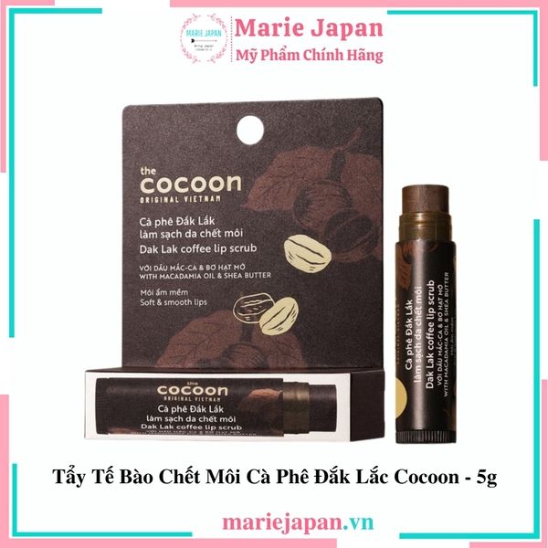 Tẩy TBC Môi Cocoon Cà Phê Đắk Lắsk Cây 5g