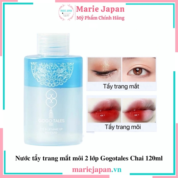 Nước Tẩy Trang Gogo Tales Tẩy Trang Mắt Môi 2 Lớp - Chai 120ml