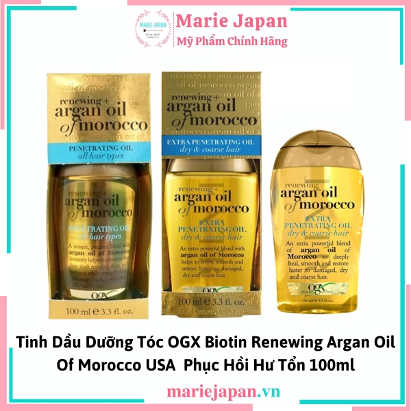 Tinh Dầu Dưỡng Tóc OGX Biotin Renewing Argan Oil Of Morocco