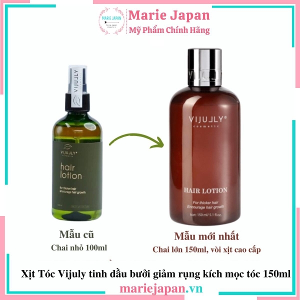 Xịt Tinh Dầu Bưởi Vijully Mọc Tóc Giảm Rụng Tóc Chai 150ml