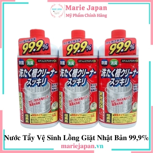 Nước Tẩy Vệ Sinh Lồng Giặt Nhật Bản 99,9%