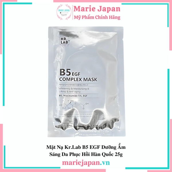 Mặt Nạ Kr.Lab B5 EGF Complex Mask Dưỡng Ẩm Sáng Da Phục Hồi Hàn Quốc 25g