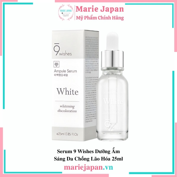Serum 9 Wishes Miracle White Ampule Dưỡng Ẩm Sáng Da Mịn Màng Hàn Quốc 25ml