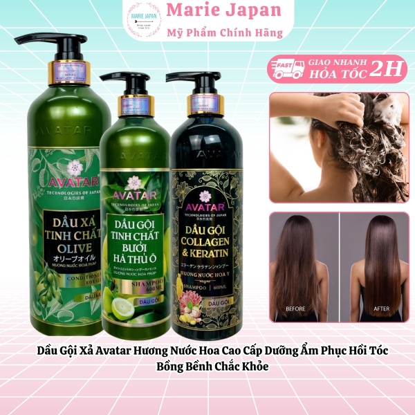 Dầu Gội Xả Avatar Hương Nước Hoa Cao Cấp Dưỡng Ẩm Phục Hồi Tóc Bồng Bềnh Chắc Khỏe