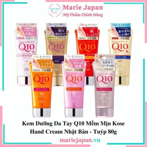 Kem Dưỡng Da Tay Q10 Mềm Mịn Kose Hand Cream 80g Nhật Bản