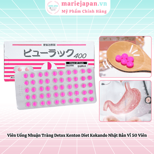 Viên Uống Nhuận Tràng Detox Kenton Diet Kokando Nhật Bản Vỉ 50 Viên