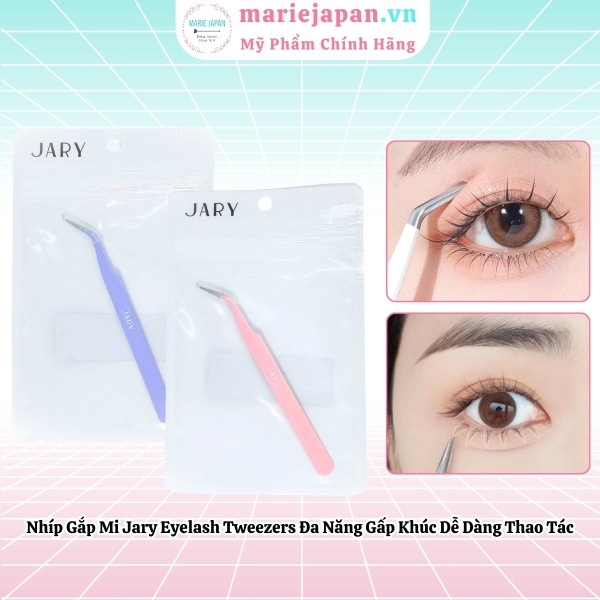 Nhíp Gắp Mi Jary Eyelash Tweezers Đa Năng Gấp Khúc Dễ Dàng Thao Tác