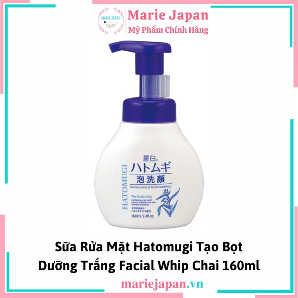 SRM Hatomugi The Facial Whip Tạo Bọt Chai 160ml