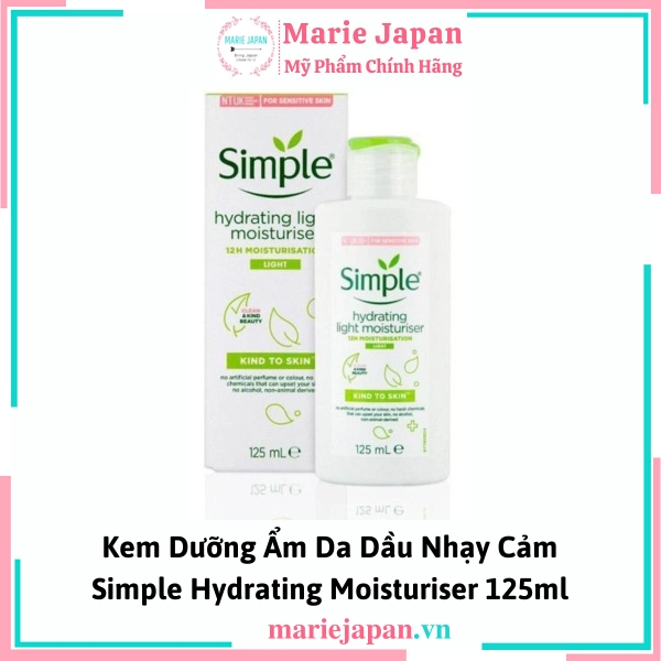 Kem Dưỡng Ẩm Da Dầu Nhạy Cảm Simple Hydrating Moisturiser 125ml