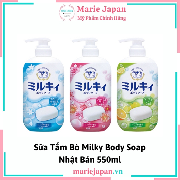 Sữa Tắm Bò Milky Body Soap Nhật Bản 550ml