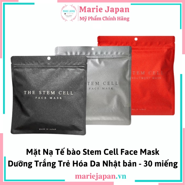 Mặt Nạ Tế bào Stem Cell Face Mask Dưỡng Trắng Trẻ Hóa Nhật 30 miếng