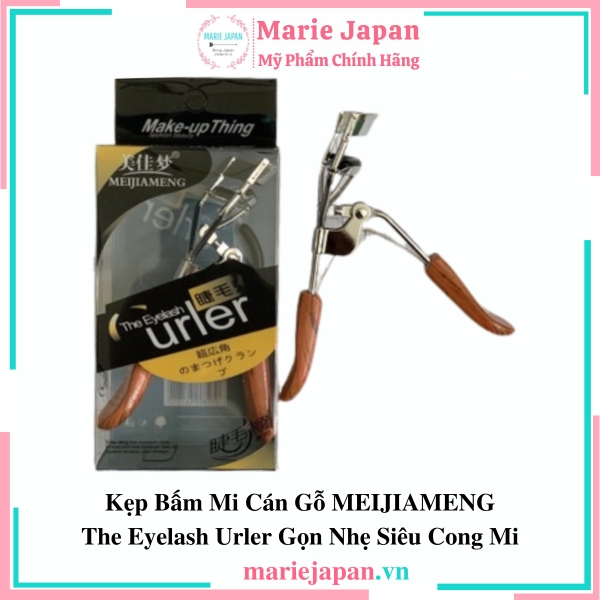 Kẹp Bấm Mi Cán Gỗ MEIJIAMENG The Eyelash Urler Gọn Nhẹ Siêu Cong Mi