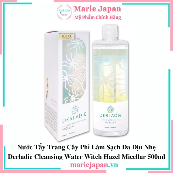 Nước Tẩy Trang Derladie Micellar Cleansing Water With Hazel Chai 500ml