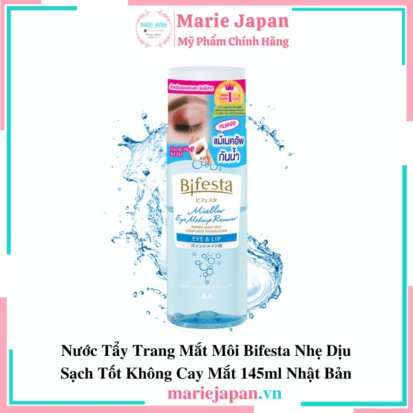 Tẩy Trang Mắt Môi Bifesta Micellar Eye Makeup Remover Chai 145ml