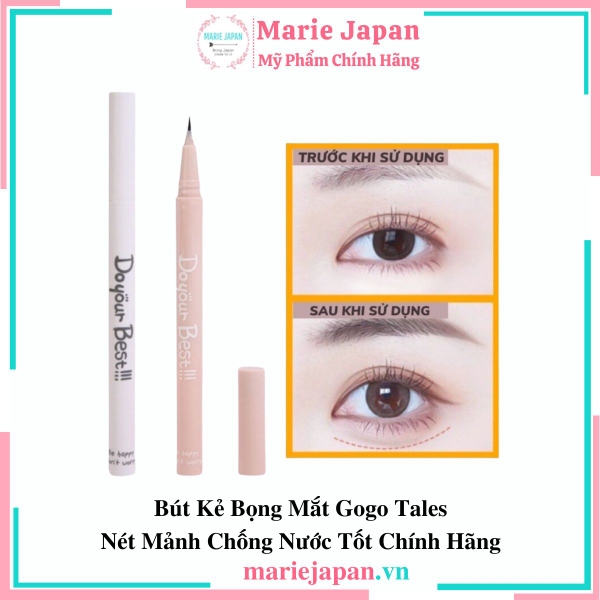 Bút Kẻ Bọng Mắt Gogo Tales Nét Mảnh Chống Nước Tốt Chính Hãng