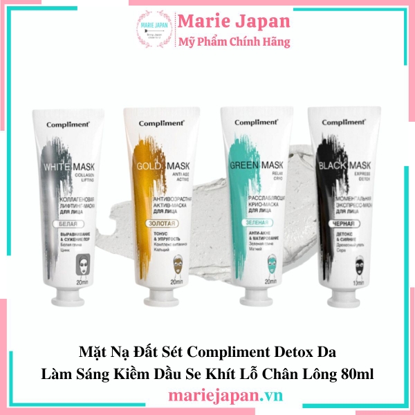 Mặt Nạ Đất Sét Compliment Detox Da Làm Sáng Kiềm Dầu Se Khít Lỗ Chân Lông 80ml