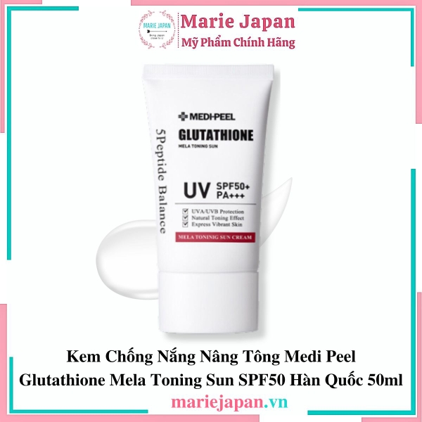 Kem Chống Nắng Nâng Tông Medi Peel Glutathione Mela Toning Sun SPF50 Hàn Quốc 50ml