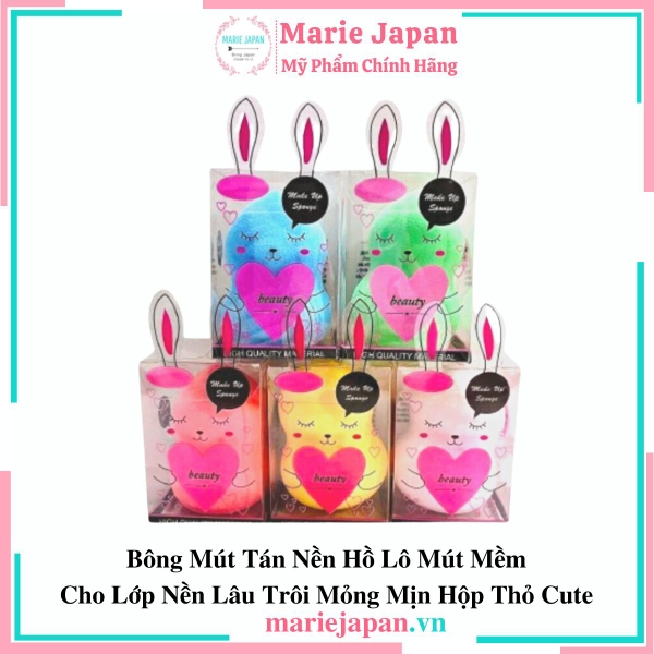 Bông Mút Tán Nền Hồ Lô Mút Mềm Cho Lớp Nền Lâu Trôi Mỏng Mịn Hộp Thỏ Cute