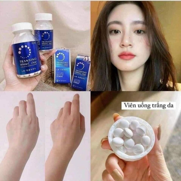 Viên uống Transino xanh hiệu quả với tàn nhang, thâm sau viêm mụn, đốm nâu cháy nắng