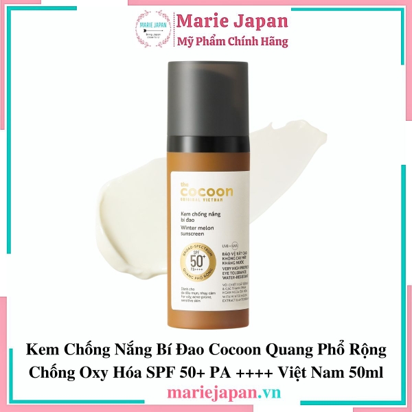 Kem Chống Nắng Bí Đao Cocoon Winter Melon Chai 50ml