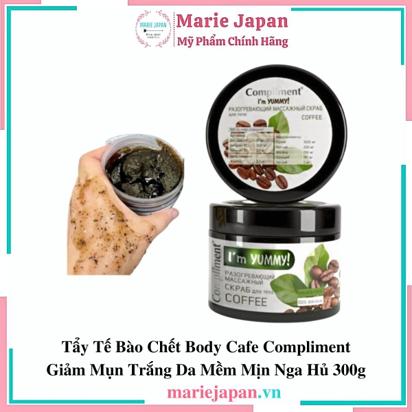 Tẩy TBC Compliment Im Yummy Cà Phê Hũ 300g