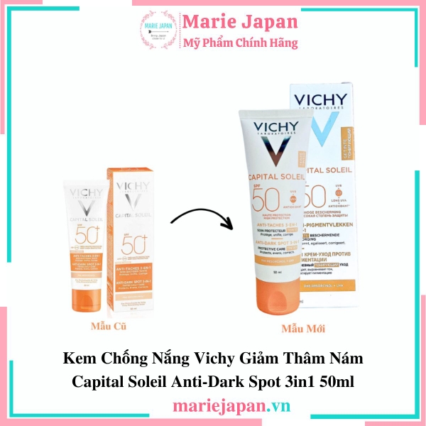 Kem Chống Nắng Vichy Capital Soleil Anti-Dark Spot 3 In 1 SPF50+ 50ml