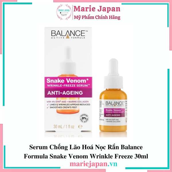 Serum Chống Lão Hoá Nọc Rắn Balance Formula Snake Venom Wrinkle Freeze 30ml