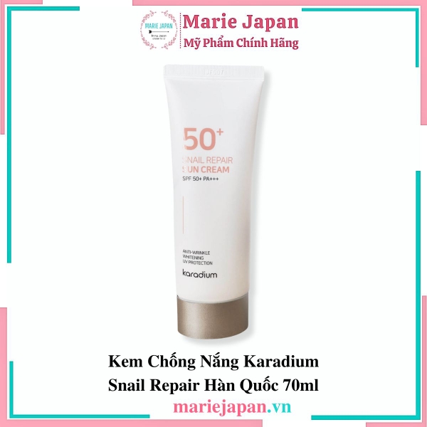 Kem Chống Nắng Karadium Snail Repair Sun Cream Tuýp 70ml