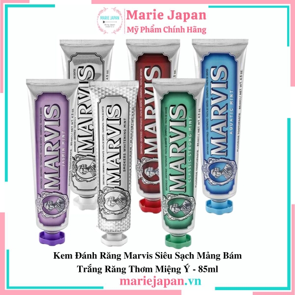 Kem Đánh Răng Marvis Siêu Sạch Mảng Bám Trắng Răng Thơm Miệng Ý - 85ml