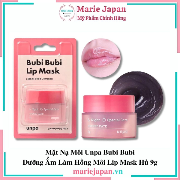 Mặt Nạ Môi Unpa Bubi Bubi Dưỡng Ẩm Làm Hồng Môi Lip Mask Hủ 9g